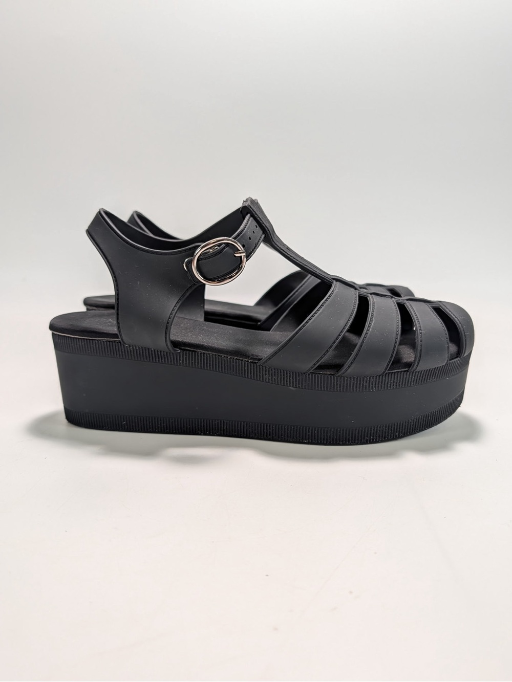 Jeffrey Campbell Candied Platform Jelly Sandals - Black